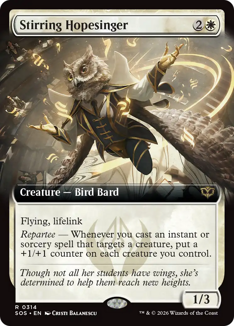 Stirring Hopesinger (Extended Art) [Secrets of Strixhaven] | Lots Moore NSW