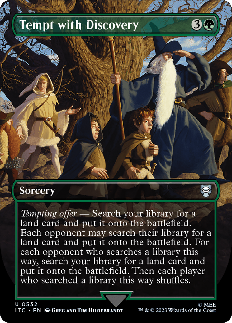 Tempt with Discovery (Borderless) [The Lord of the Rings: Tales of Middle-Earth Commander] | Lots Moore NSW