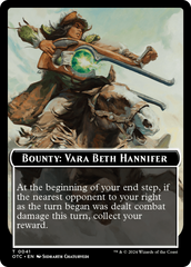 Bounty: Vara Beth Hannifer // Bounty Rules Double-Sided Token [Outlaws of Thunder Junction Commander Tokens] | Lots Moore NSW