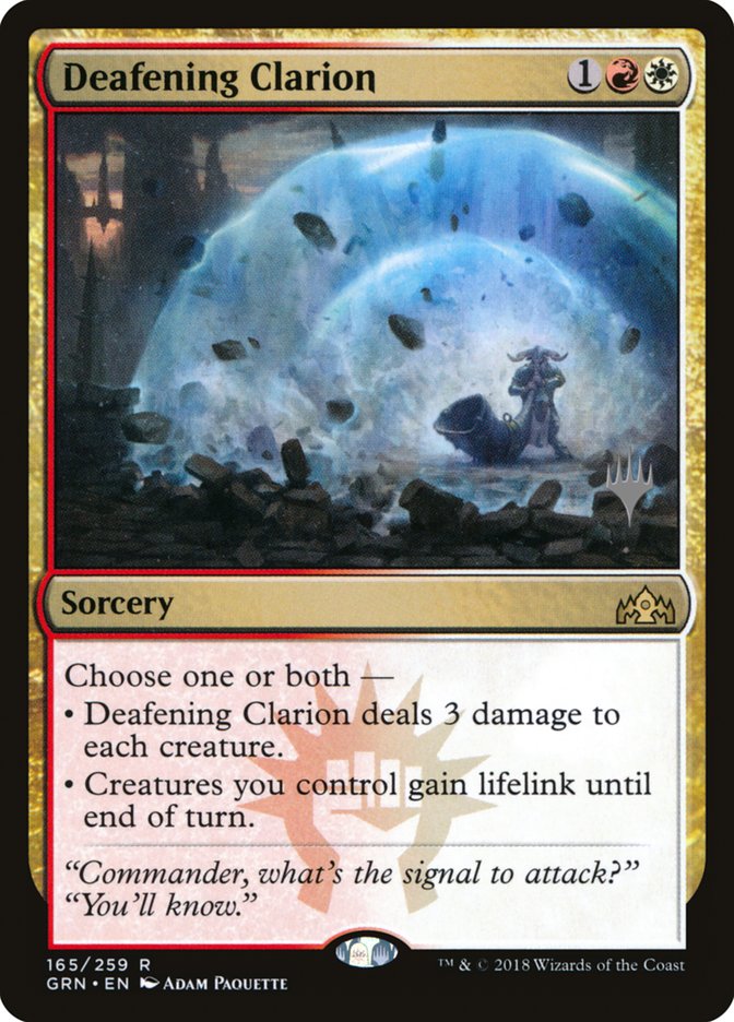 Deafening Clarion (Promo Pack) [Guilds of Ravnica Promos] | Lots Moore NSW