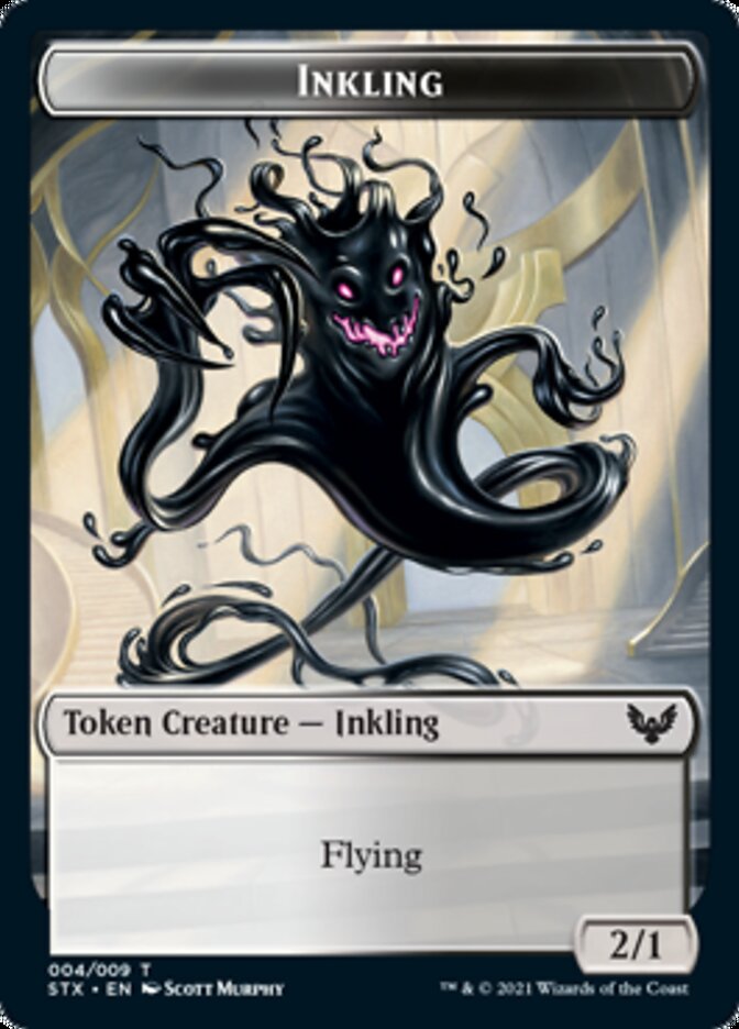 Fractal // Inkling Double-Sided Token [Strixhaven: School of Mages Tokens] | Lots Moore NSW