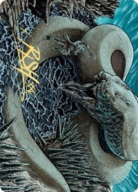 Koma, Cosmos Serpent 2 Art Card (Gold-Stamped Signature) [Kaldheim Art Series] | Lots Moore NSW