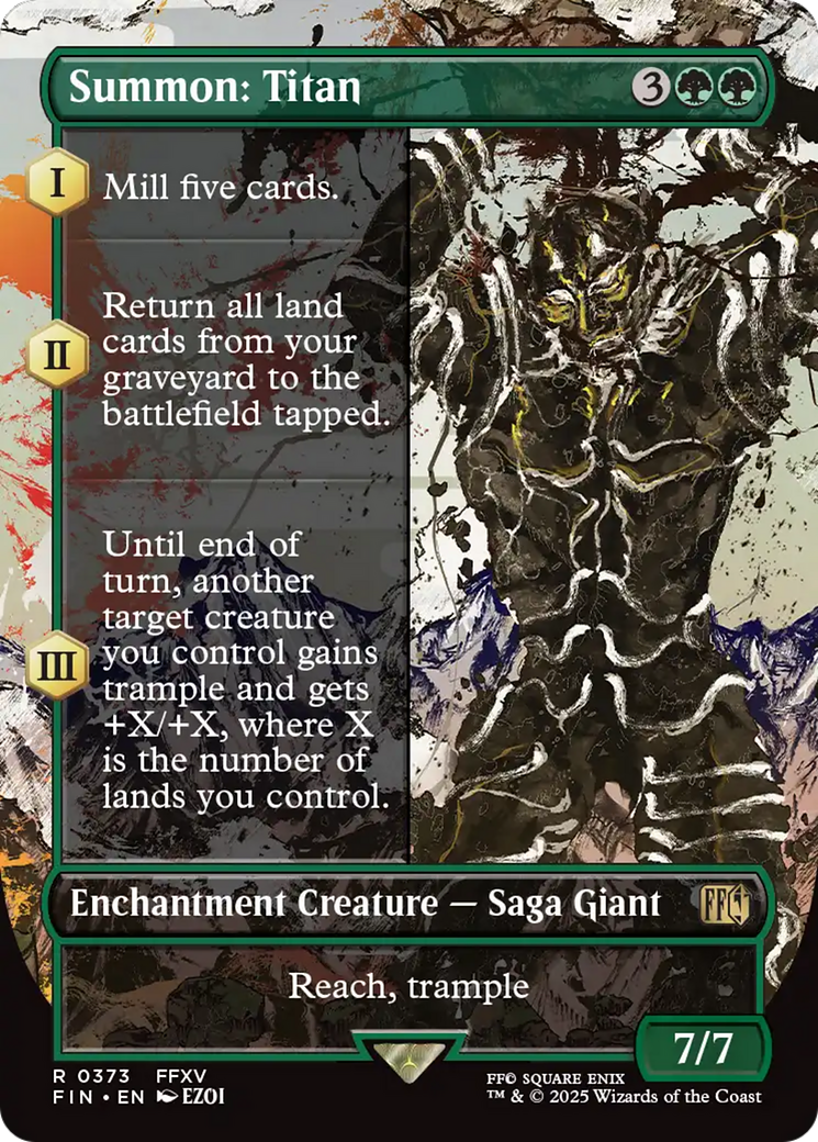 Summon: Titan (Borderless) [FINAL FANTASY] | Lots Moore NSW