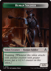Human Soldier (0020) // Emblem - Tamiyo, Field Researcher Double-Sided Token [Innistrad Remastered Tokens] | Lots Moore NSW