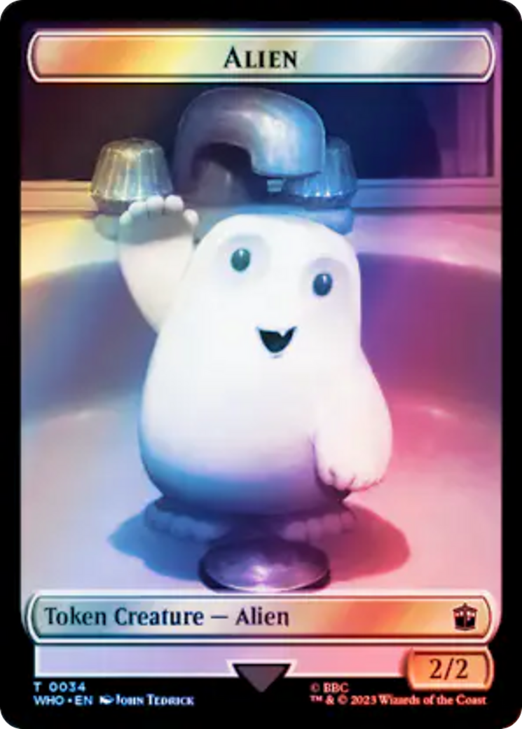 Alien // Mark of the Rani Double-Sided Token (Surge Foil) [Doctor Who Tokens] | Lots Moore NSW
