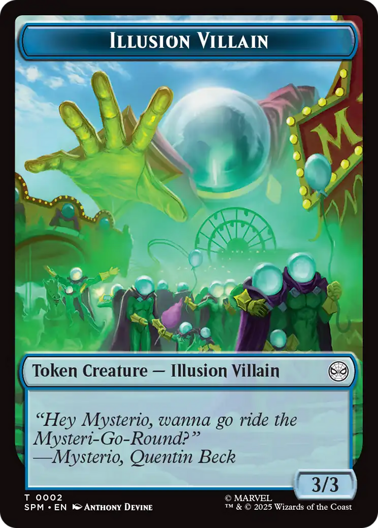 Spider // Illusion Villain Double-Sided Token [Marvel's Spider-Man Tokens] | Lots Moore NSW