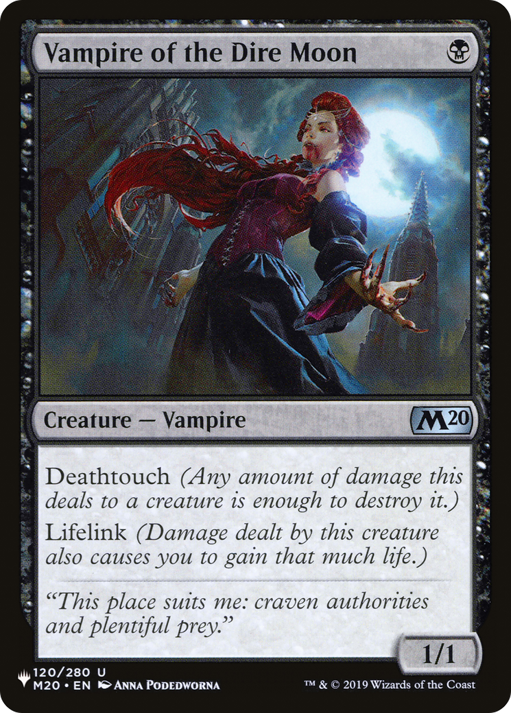 Vampire of the Dire Moon [The List Reprints] | Lots Moore NSW