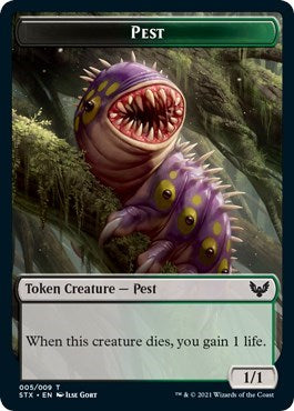 Elemental // Pest Double-Sided Token [Strixhaven: School of Mages Tokens] | Lots Moore NSW