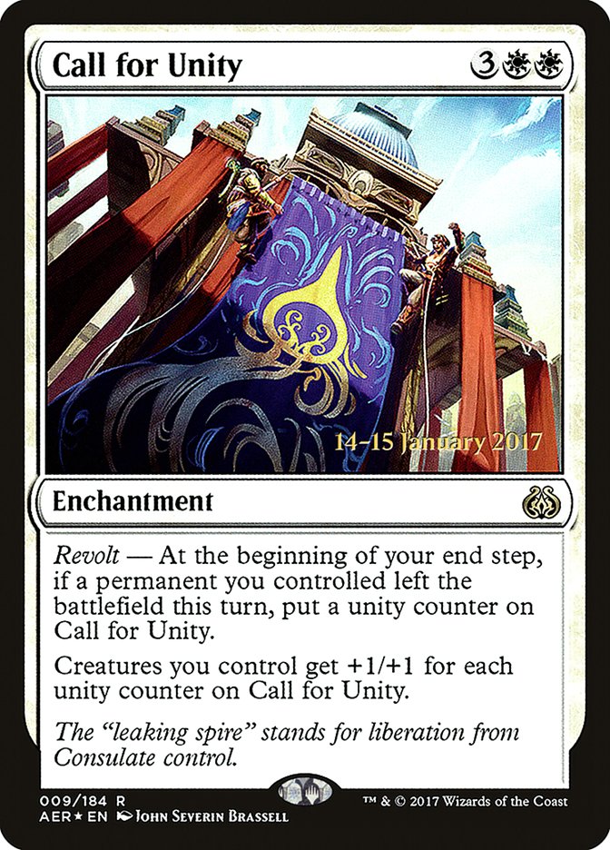 Call for Unity [Aether Revolt Prerelease Promos] | Lots Moore NSW
