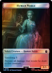 Human Noble // Beast Double-Sided Token (Surge Foil) [Doctor Who Tokens] | Lots Moore NSW