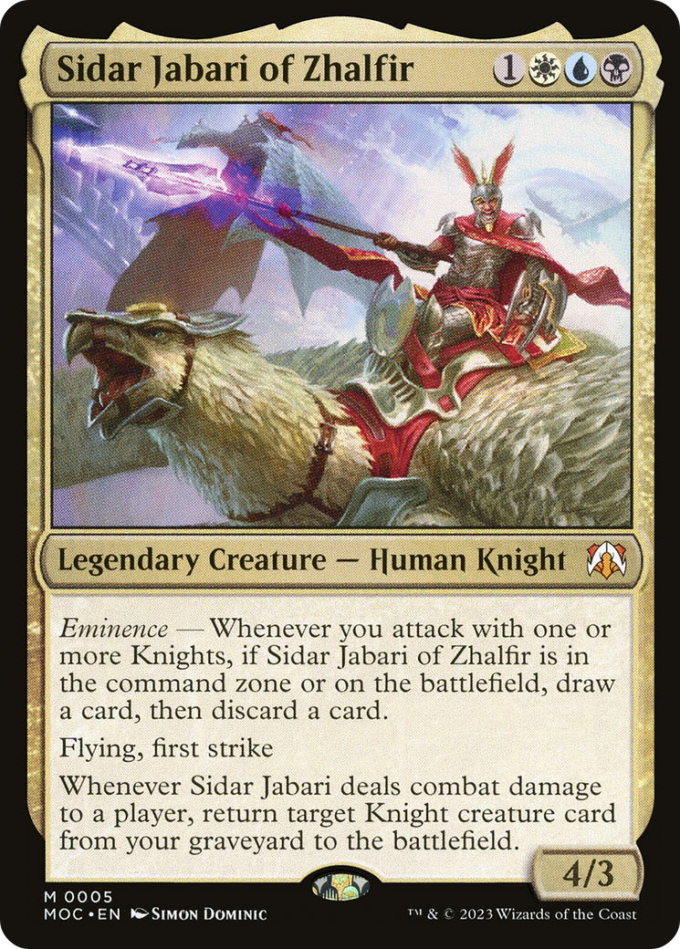 Sidar Jabari of Zhalfir [March of the Machine Commander] | Lots Moore NSW