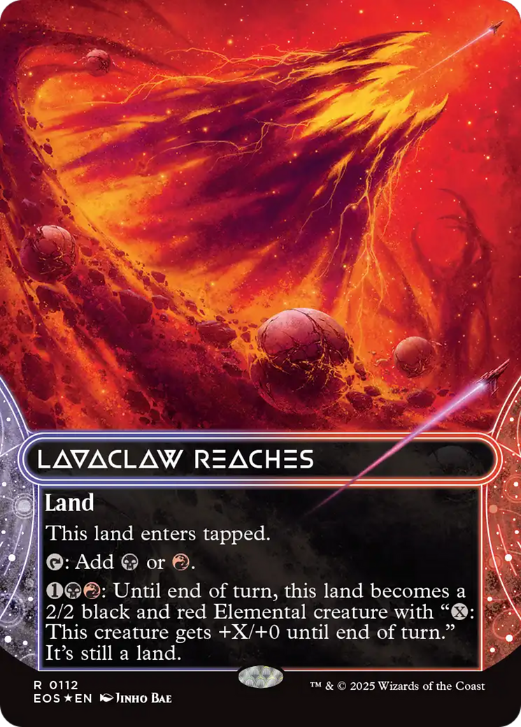Lavaclaw Reaches (0112) (Borderless) (Galaxy Foil) [Edge of Eternities: Stellar Sights] | Lots Moore NSW