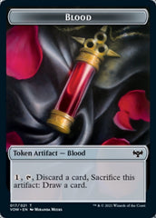 Blood // Chandra, Dressed to Kill Emblem Double-Sided Token [Innistrad: Crimson Vow Tokens] | Lots Moore NSW