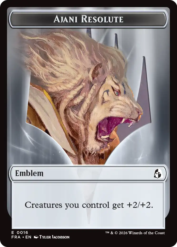Ajani's Pridemate // Ajani Resolute Double-Sided Token [Reality Fracture Tokens] | Lots Moore NSW