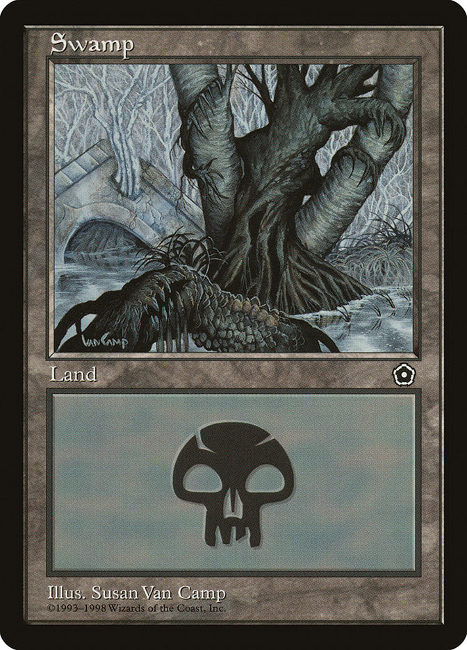 Swamp (White Signature on Left) [Portal Second Age] | Lots Moore NSW