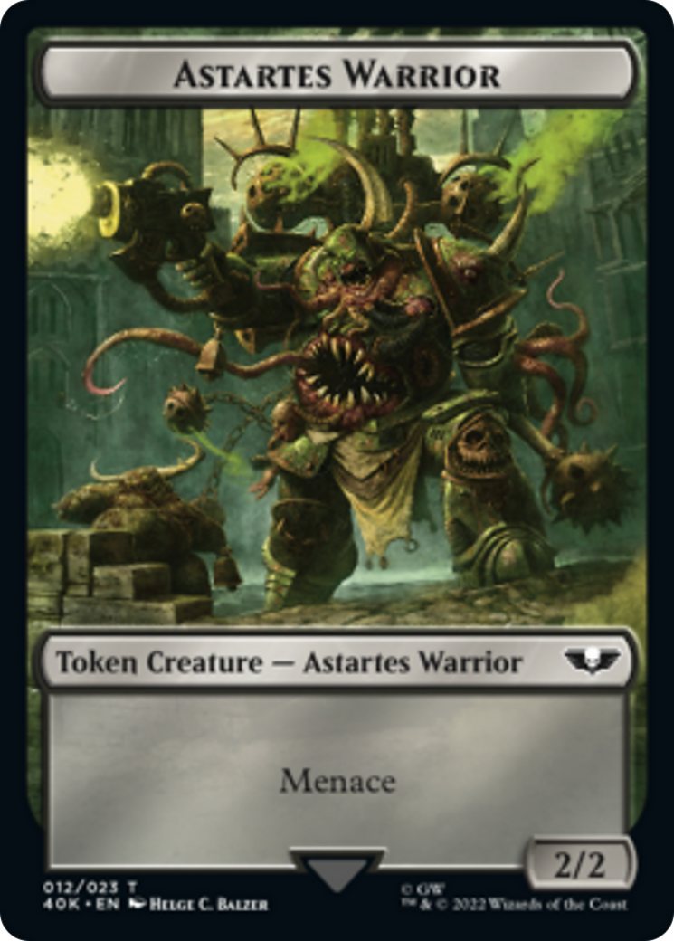 Astartes Warrior // Plaguebearer of Nurgle Double-Sided Token [Warhammer 40,000 Tokens] | Lots Moore NSW