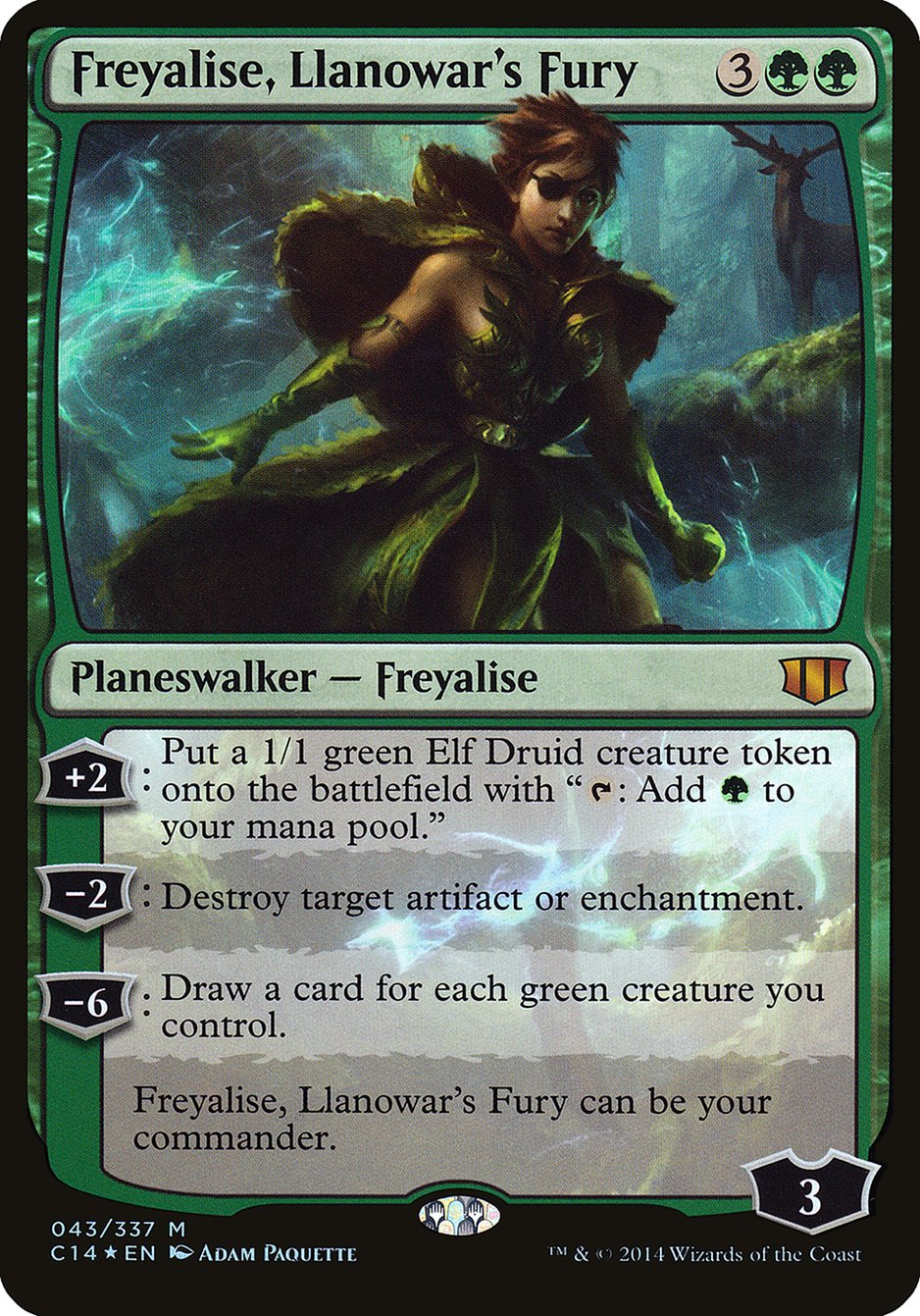 Freyalise, Llanowar's Fury (Oversized) [Commander 2014 Oversized] | Lots Moore NSW