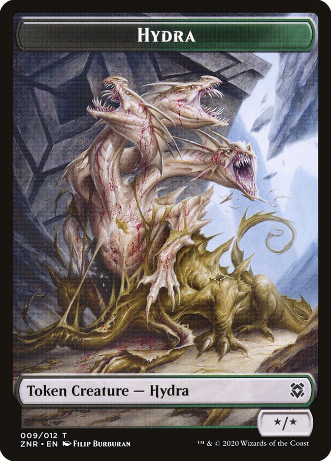 Cat // Hydra Double-Sided Token [Zendikar Rising Tokens] | Lots Moore NSW