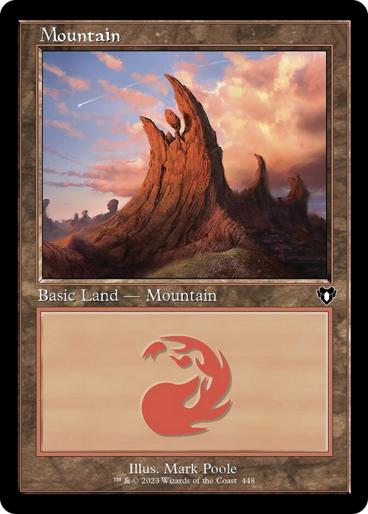 Mountain (448) (Retro) [Commander Masters] | Lots Moore NSW