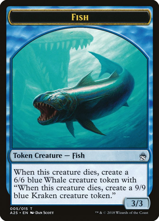 Fish // Kraken Double-Sided Token [Masters 25 Tokens] | Lots Moore NSW