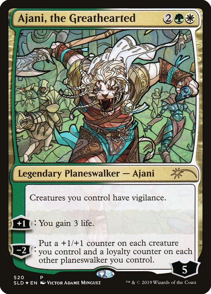 Ajani, the Greathearted (Stained Glass) [Secret Lair Drop Promos] | Lots Moore NSW