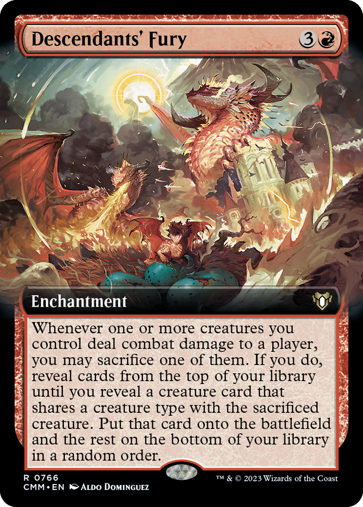 Descendants' Fury (Extended Art) [Commander Masters] | Lots Moore NSW