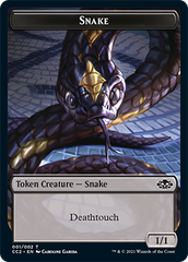 Snake // Zombie Double-Sided Token [Commander Collection: Black Tokens] | Lots Moore NSW