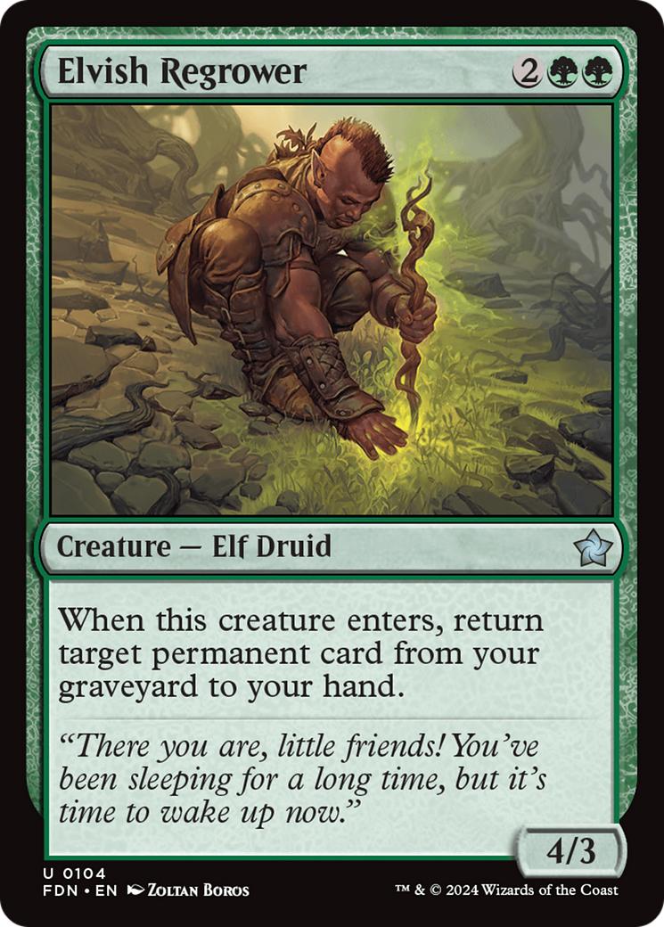 Elvish Regrower [Foundations] | Lots Moore NSW