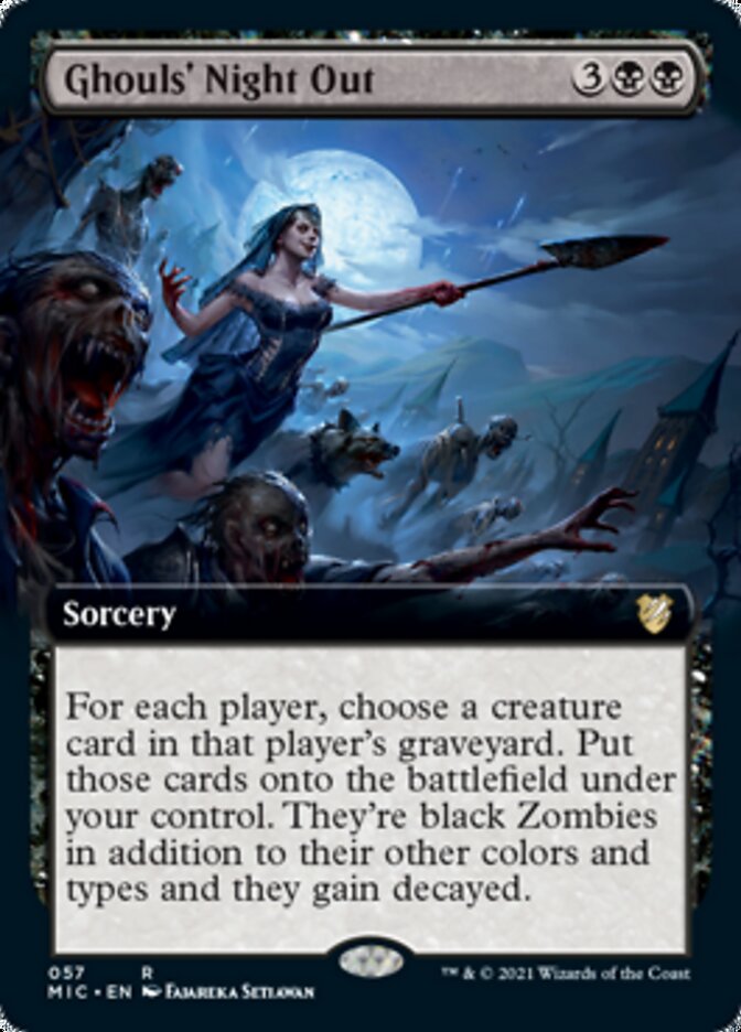 Ghouls' Night Out (Extended Art) [Innistrad: Midnight Hunt Commander] | Lots Moore NSW
