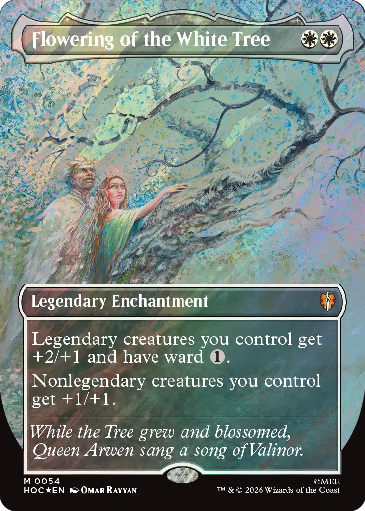 Flowering of the White Tree (Borderless) (Surge Foil) [The Hobbit: Eternal-Legal] | Lots Moore NSW