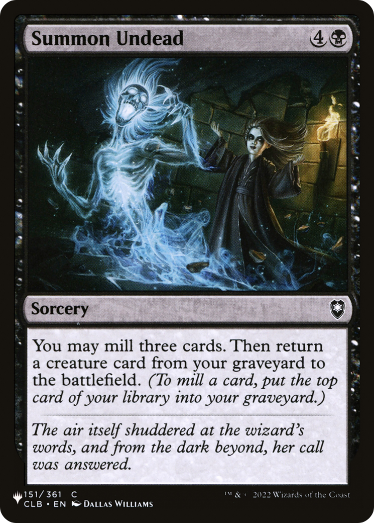 Summon Undead [The List] | Lots Moore NSW