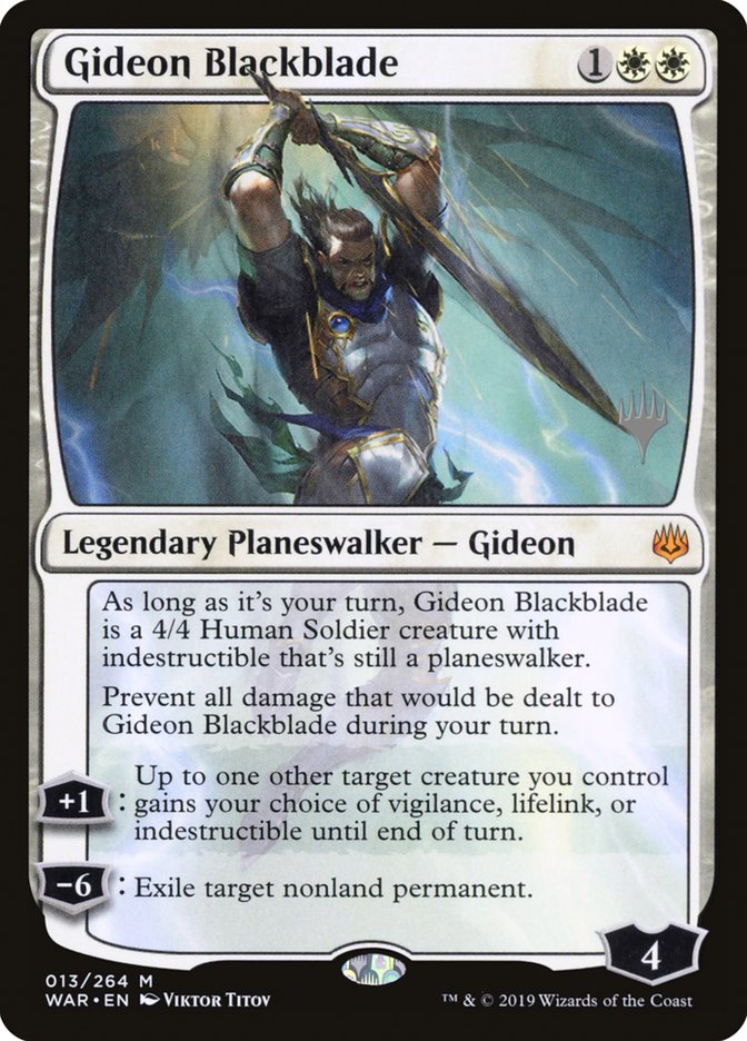 Gideon Blackblade (Promo Pack) [War of the Spark Promos] | Lots Moore NSW