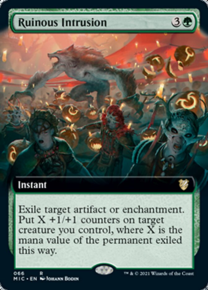 Ruinous Intrusion (Extended Art) [Innistrad: Midnight Hunt Commander] | Lots Moore NSW