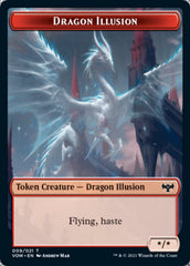 Zombie (008) // Dragon Illusion Double-Sided Token [Innistrad: Crimson Vow Tokens] | Lots Moore NSW