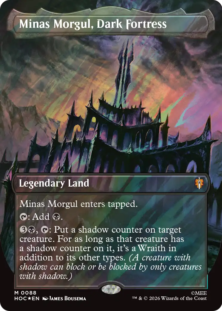 Minas Morgul, Dark Fortress (Borderless) (Surge Foil) [The Hobbit: Eternal-Legal] | Lots Moore NSW