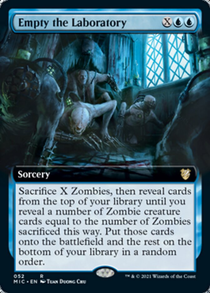 Empty the Laboratory (Extended Art) [Innistrad: Midnight Hunt Commander] | Lots Moore NSW
