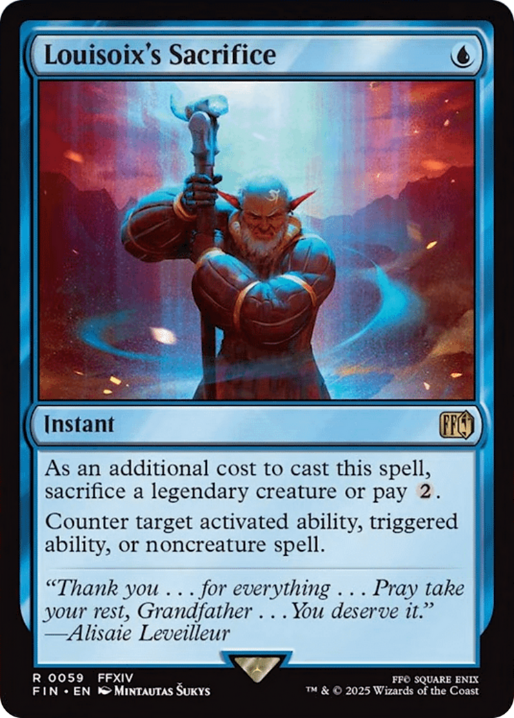 Louisoix's Sacrifice [FINAL FANTASY] | Lots Moore NSW