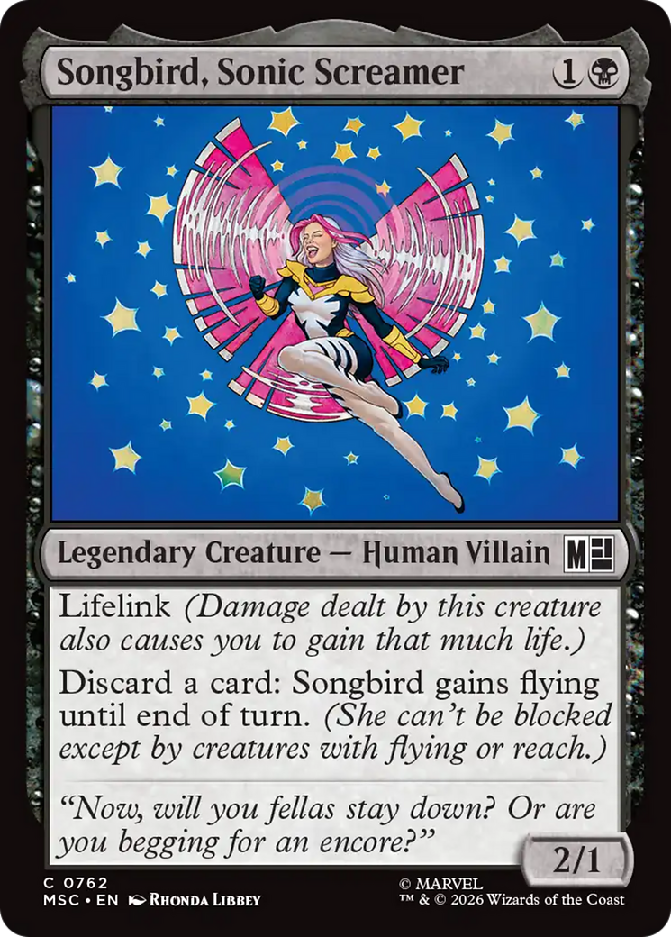 Songbird, Sonic Screamer [Marvel Super Heroes Commander] | Lots Moore NSW