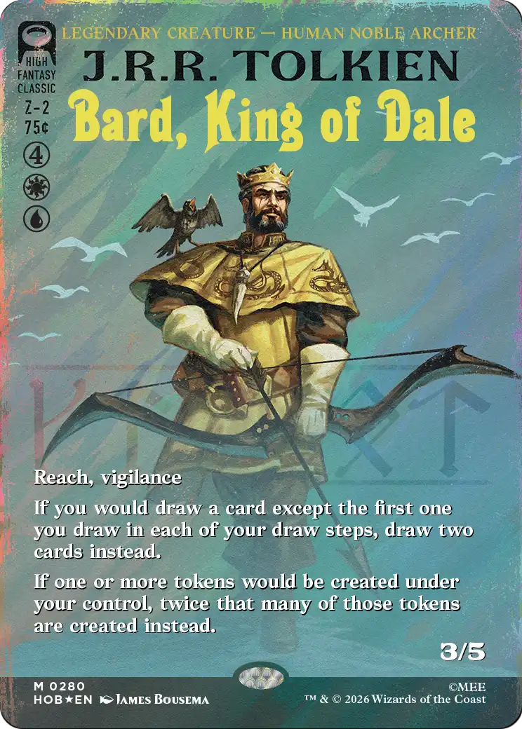 Bard, King of Dale (Borderless) (Surge Foil) [The Hobbit] | Lots Moore NSW