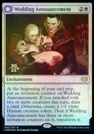 Wedding Announcement // Wedding Festivity [Innistrad: Crimson Vow Prerelease Promos] | Lots Moore NSW