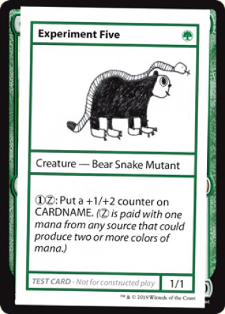 Experiment Five (2021 Edition) [Mystery Booster Playtest Cards] | Lots Moore NSW