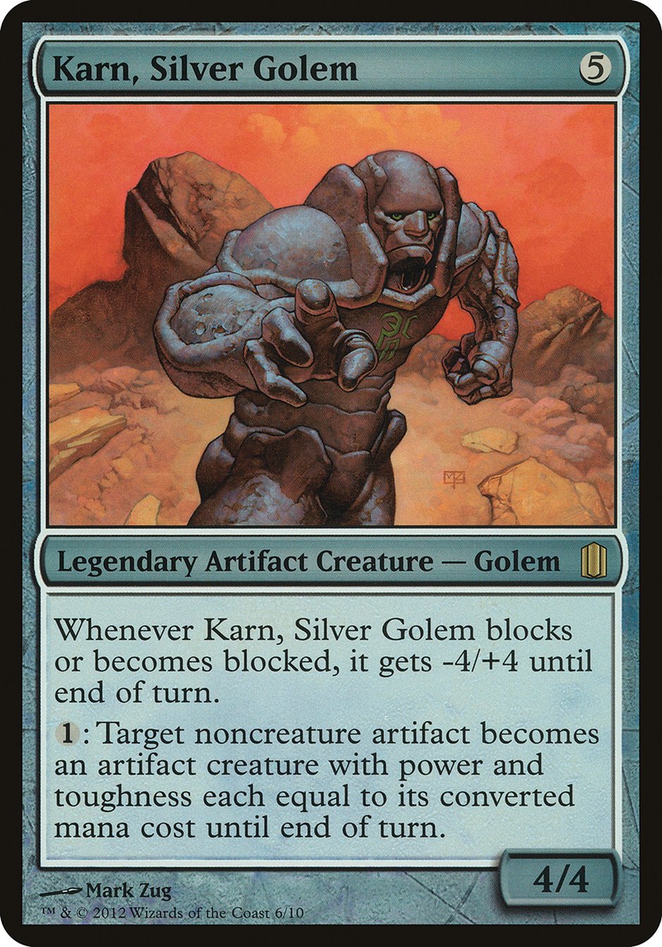 Karn, Silver Golem (Oversized) [Commander's Arsenal Oversized] | Lots Moore NSW