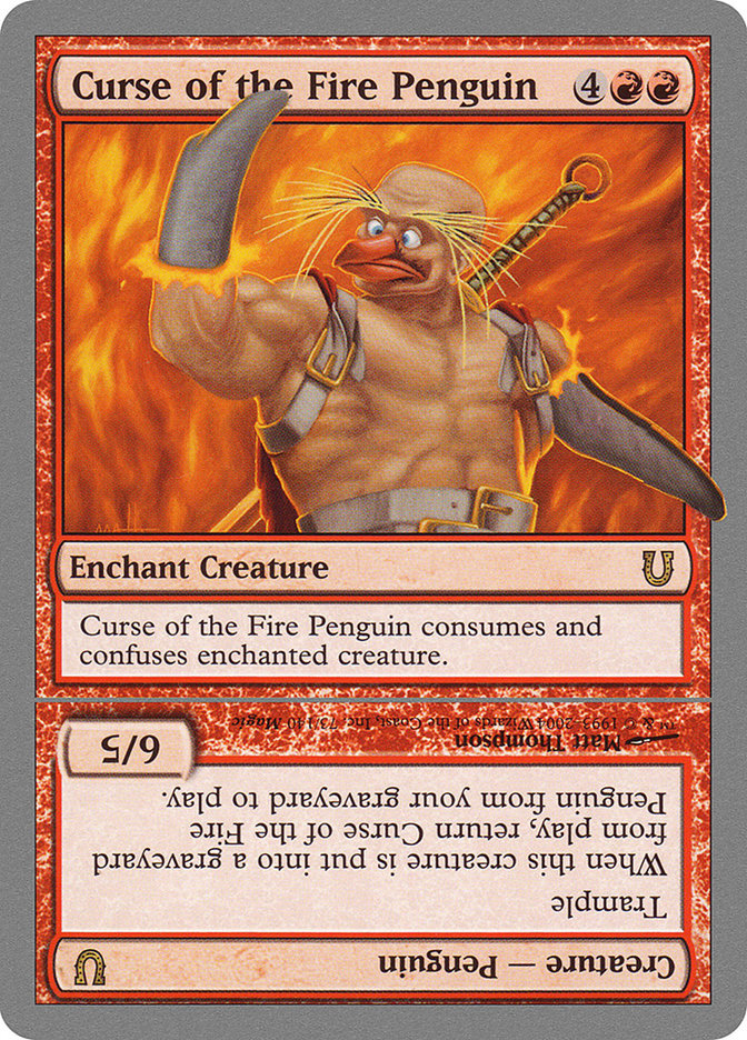 Curse of the Fire Penguin // Curse of the Fire Penguin Creature [Unhinged] | Lots Moore NSW