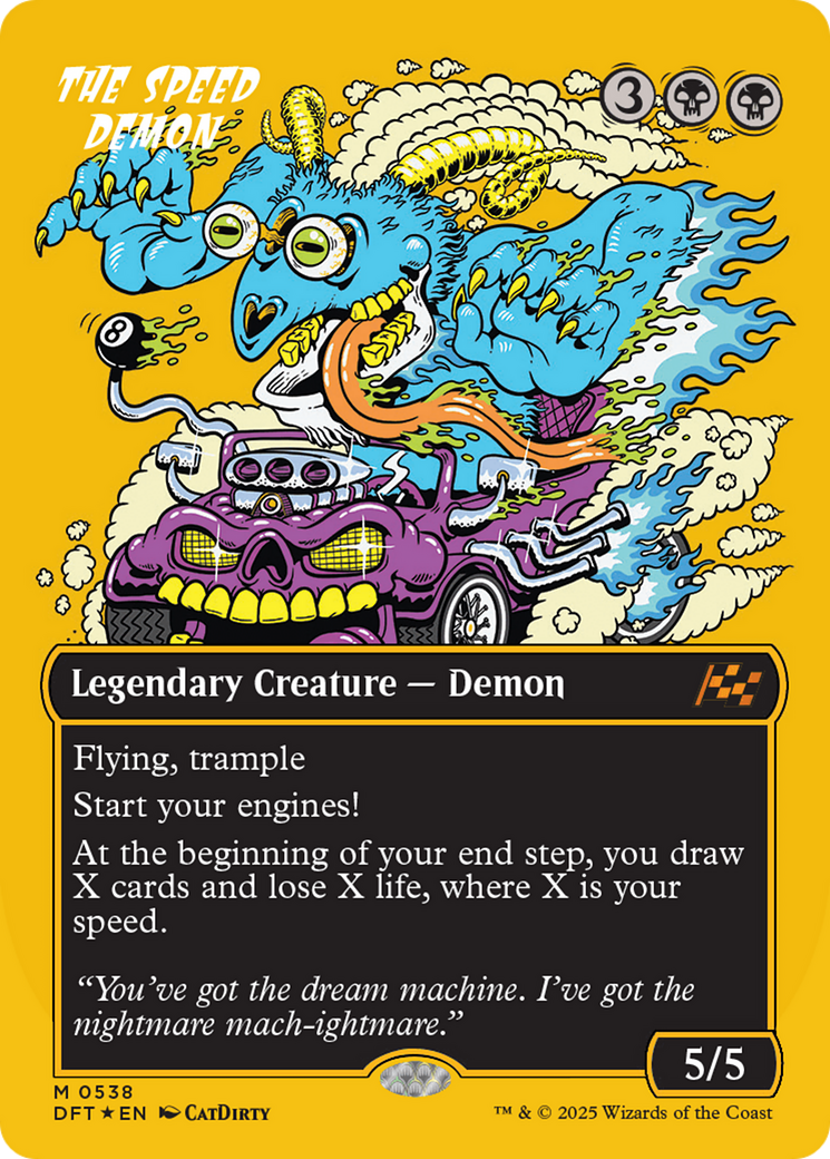 The Speed Demon (Borderless) (First-Place Foil) [Aetherdrift] | Lots Moore NSW