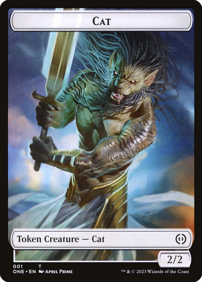 Phyrexian Mite (012) // Cat Double-Sided Token [Phyrexia: All Will Be One Tokens] | Lots Moore NSW
