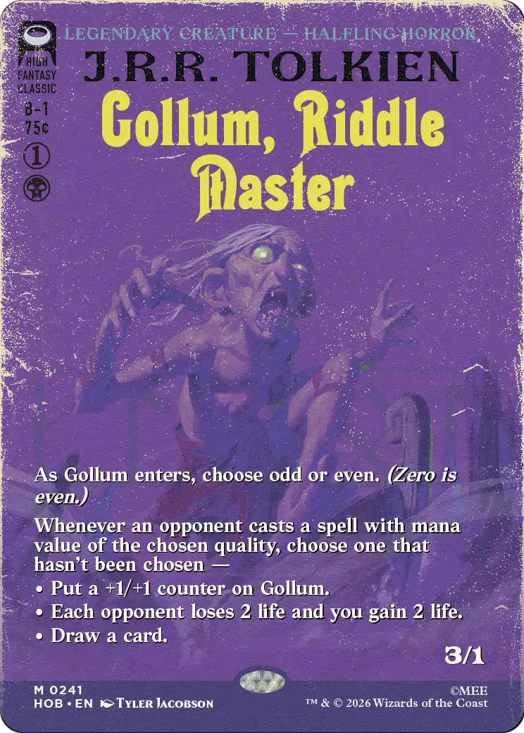 Gollum, Riddle Master (Borderless) [The Hobbit] | Lots Moore NSW
