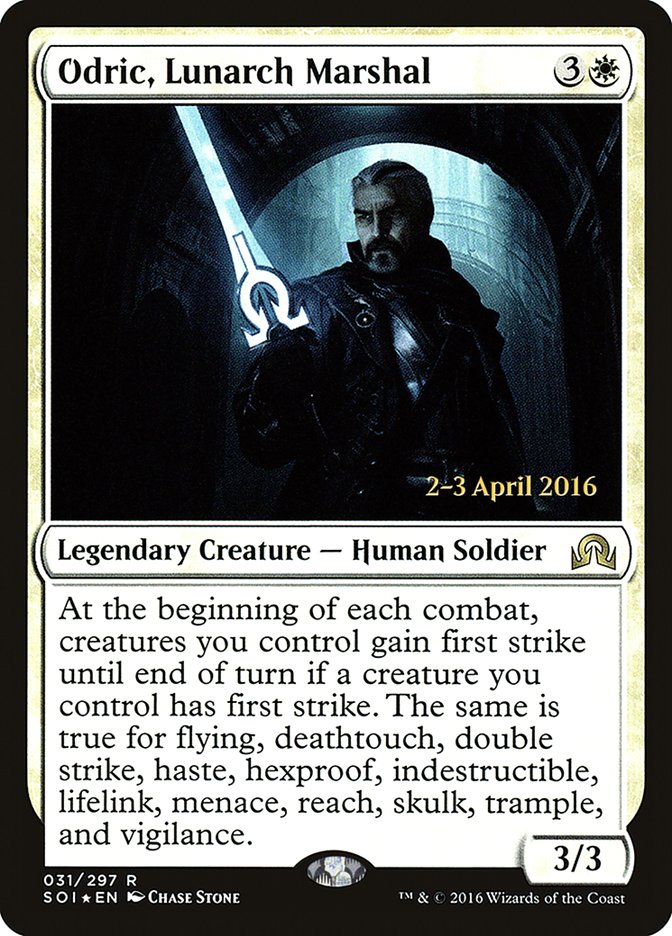 Odric, Lunarch Marshal [Shadows over Innistrad Prerelease Promos] | Lots Moore NSW
