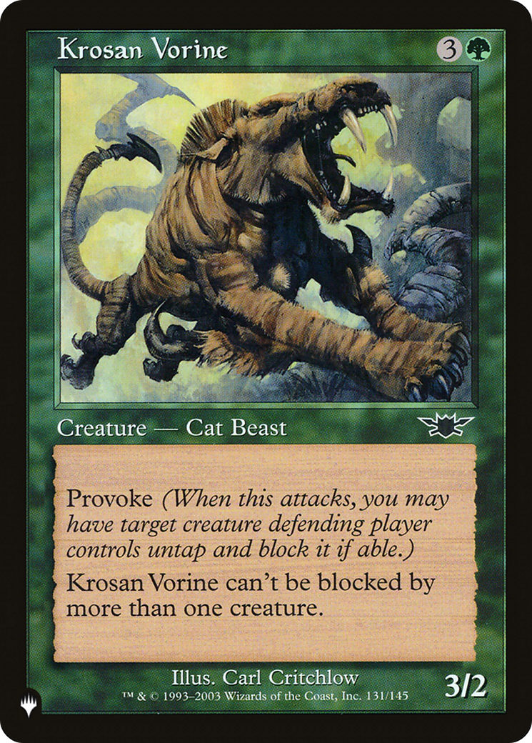 Krosan Vorine [The List] | Lots Moore NSW