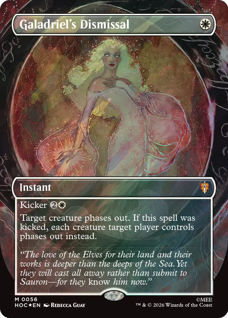 Galadriel's Dismissal (Borderless) (Surge Foil) [The Hobbit: Eternal-Legal] | Lots Moore NSW