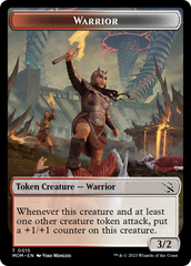 Warrior // Zombie Double-Sided Token [March of the Machine Tokens] | Lots Moore NSW